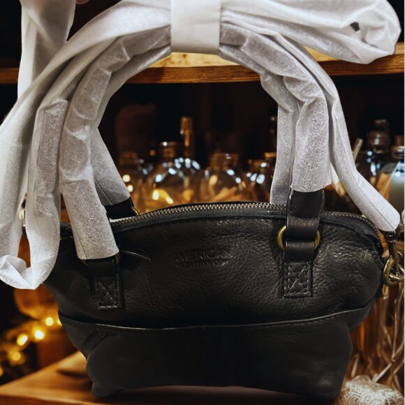 Buttery Soft American Leather "Callie Mini Dome Satchel" - Picture 1 of 16
